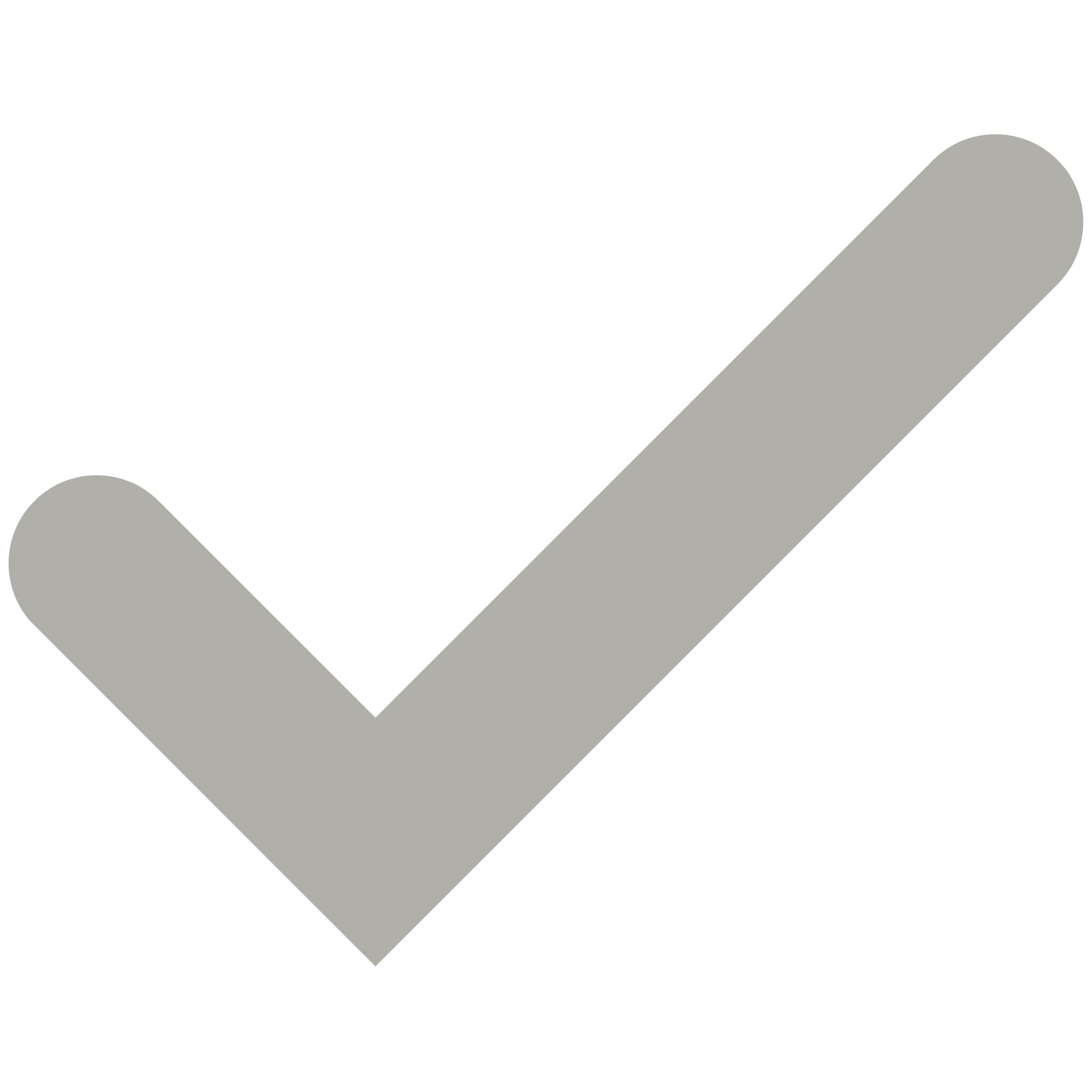 Graues Häkchen-Icon als Symbol für bestätigen oder abgeschlossen