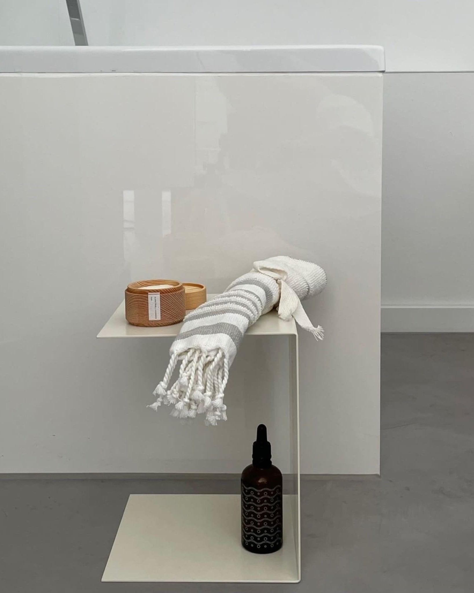 Mini - Podest | Multifunktionaler Beistelltisch Mini C - Beistelltische HSI - MBT - cremeweiß