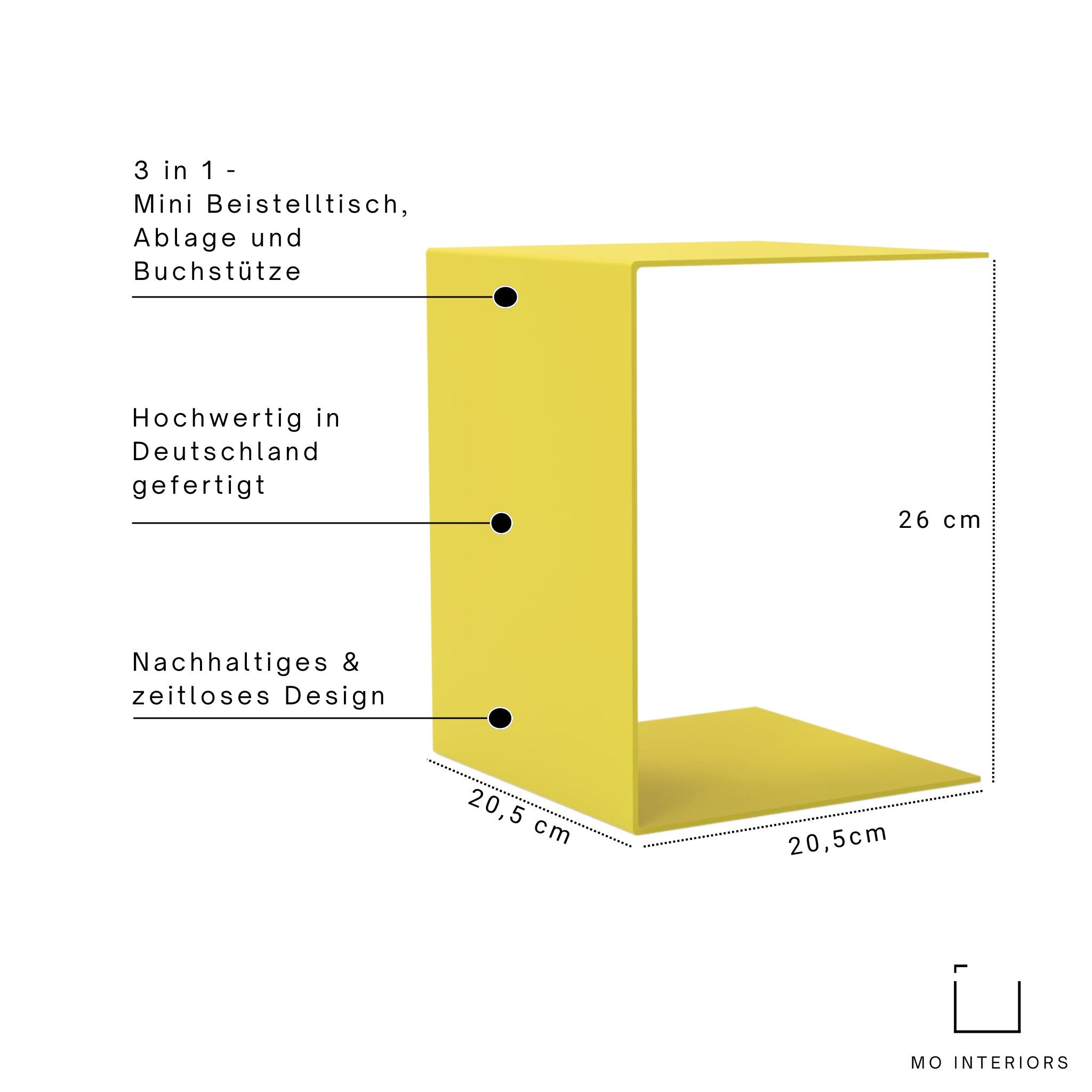 Mini - Podest | Multifunktionaler Beistelltisch Mini C - Beistelltische HSI - MBT - gelb