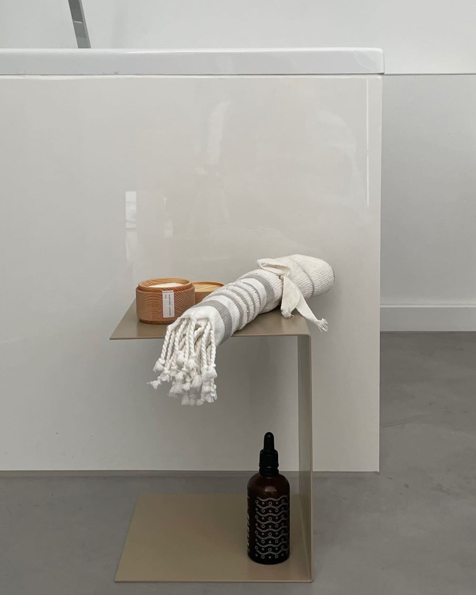 Mini - Podest | Multifunktionaler Beistelltisch Mini C - Beistelltische HSI - MBT - graubeige