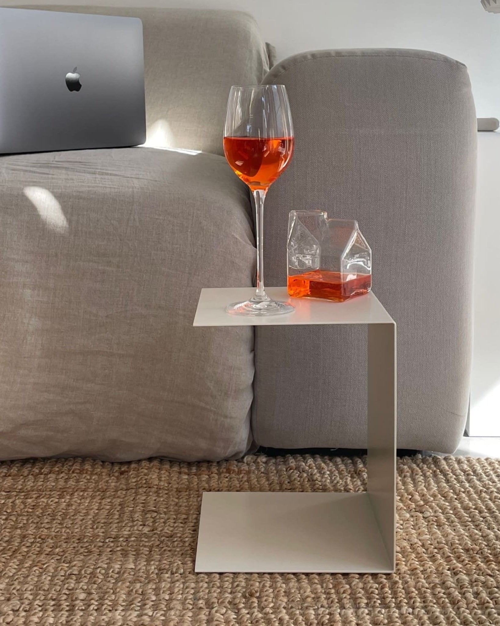 Mini - Podest | Multifunktionaler Beistelltisch Mini C - Beistelltische HSI - MBT - cremeweiß