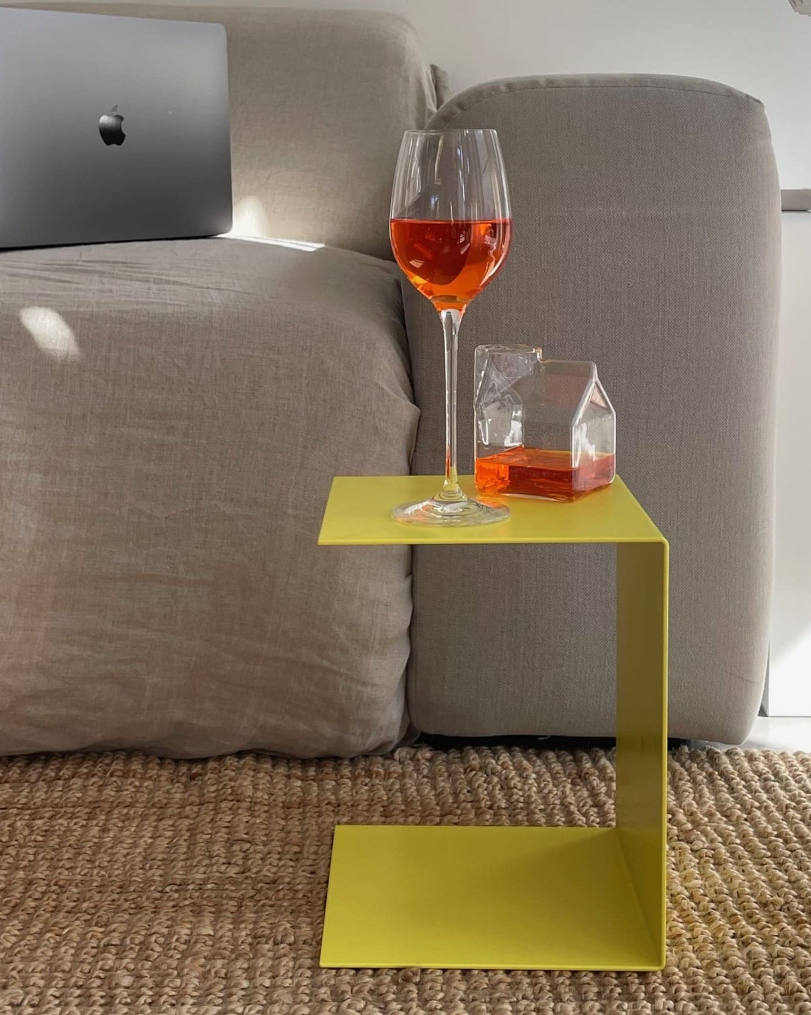 Mini - Podest | Multifunktionaler Beistelltisch Mini C - Beistelltische HSI - MBT - gelb