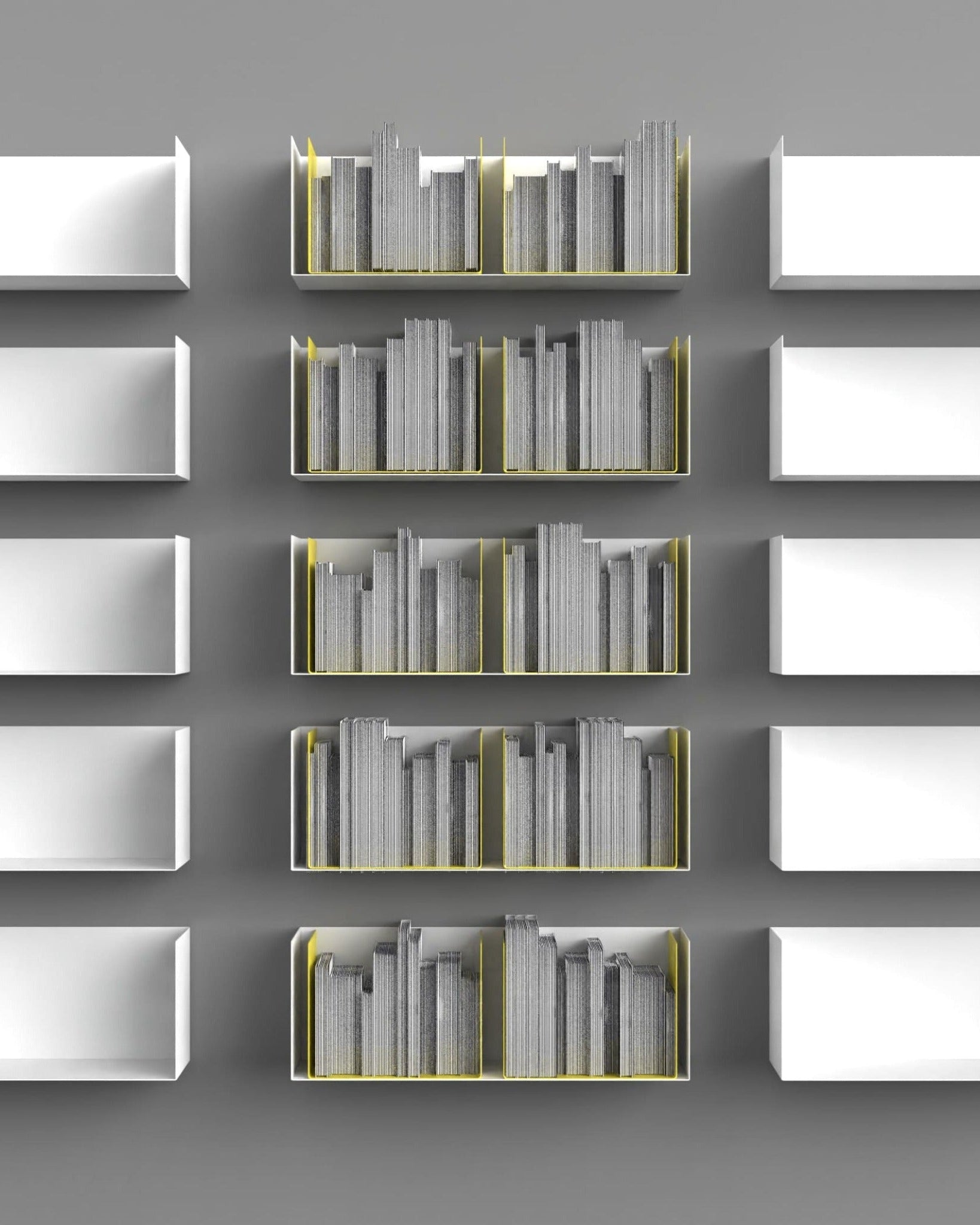 Wandregal I 60 cm I matt weiss - Bücherregale & Bücherschränke HSI - SR60 - White - 00