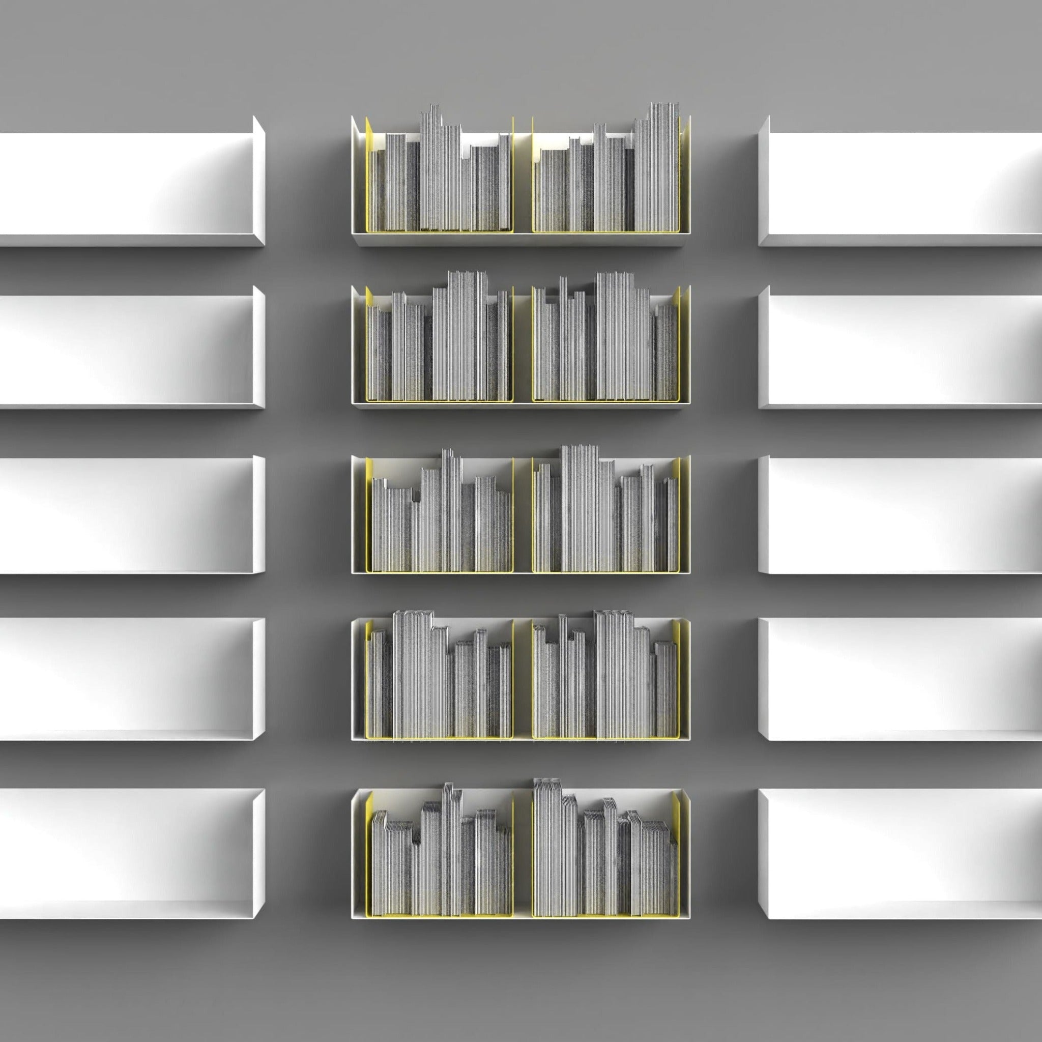 Wandregal I 60 cm I matt weiss - Bücherregale & Bücherschränke HSI - SR60 - White - 00