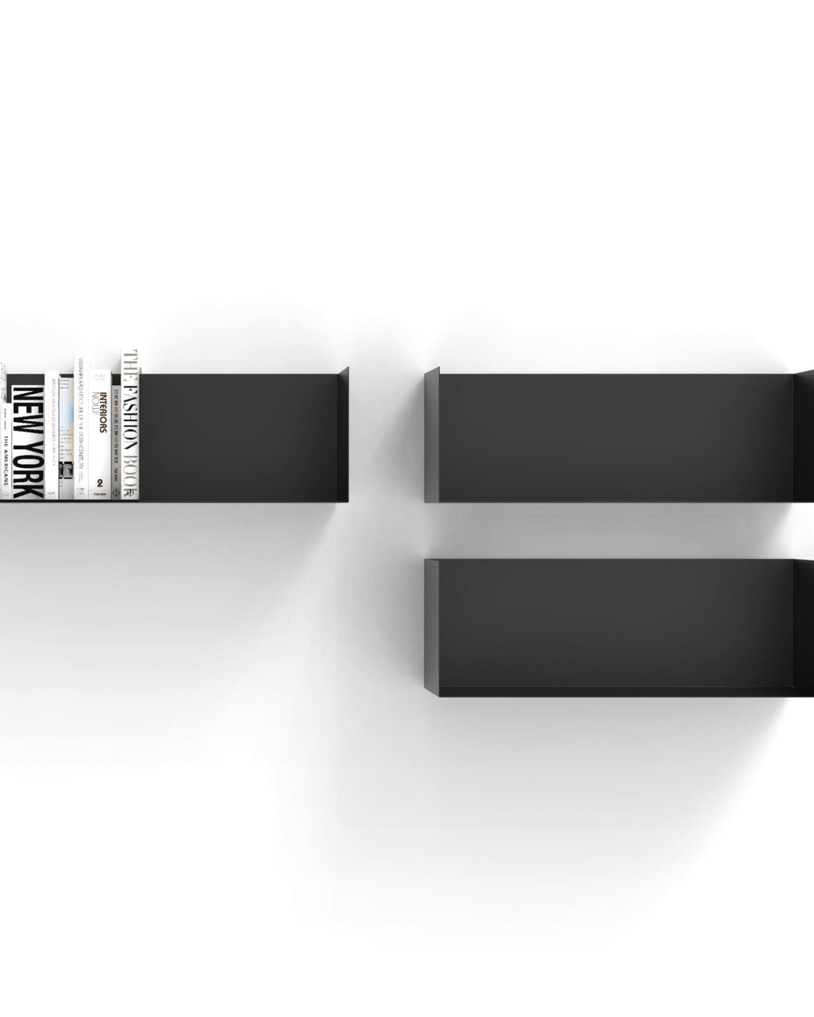 Wandregal I 60 cm | matt schwarz - Bücherregale & Bücherschränke HSI - SR60 - Black - 00