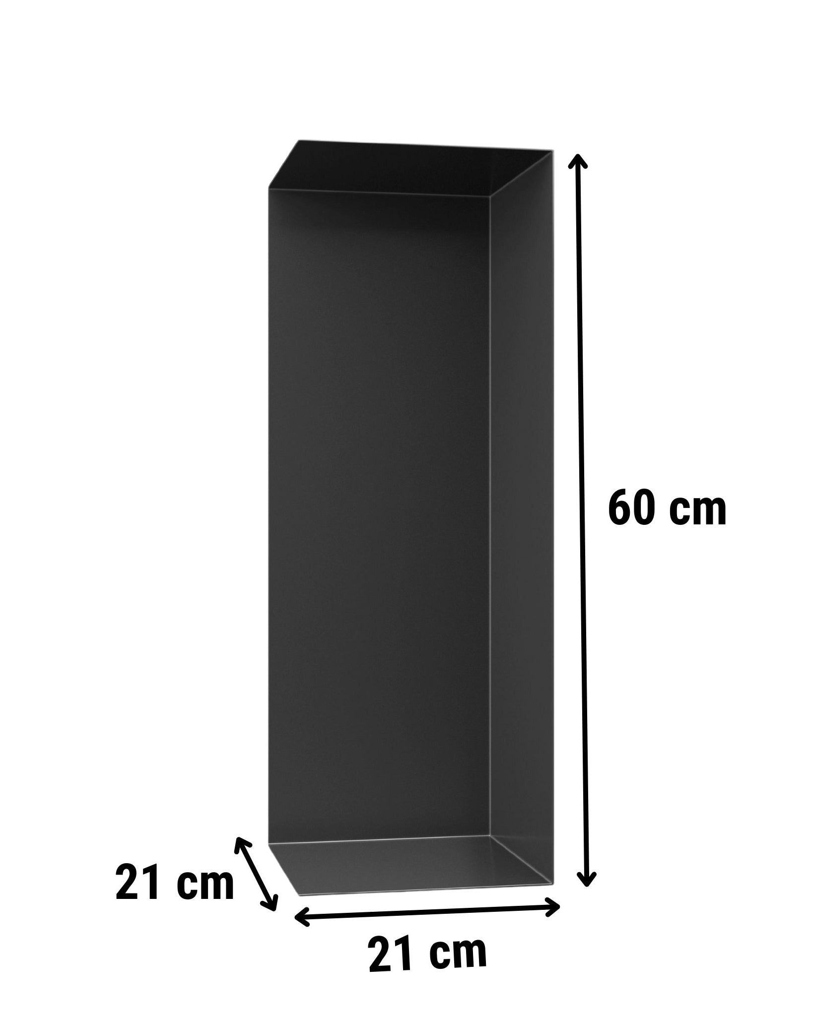 Wandregal I 60 cm | matt schwarz I vertikal montiert - Bücherregale & Bücherschränke HSI - SR60 - Black - 00