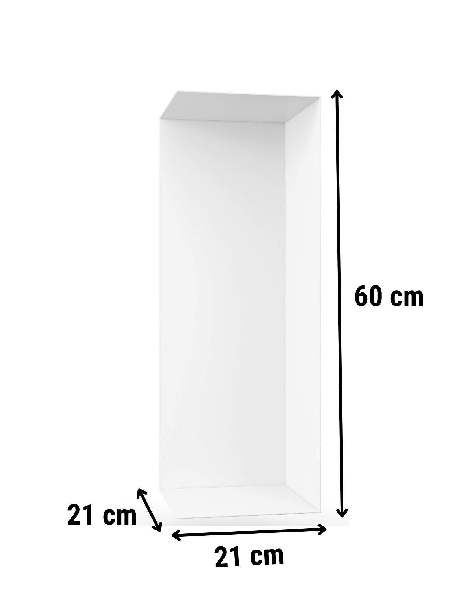 Wandregal I 60 cm | matt weiß I vertikal montiert - Bücherregale & Bücherschränke HSI - SR60 - White - 00