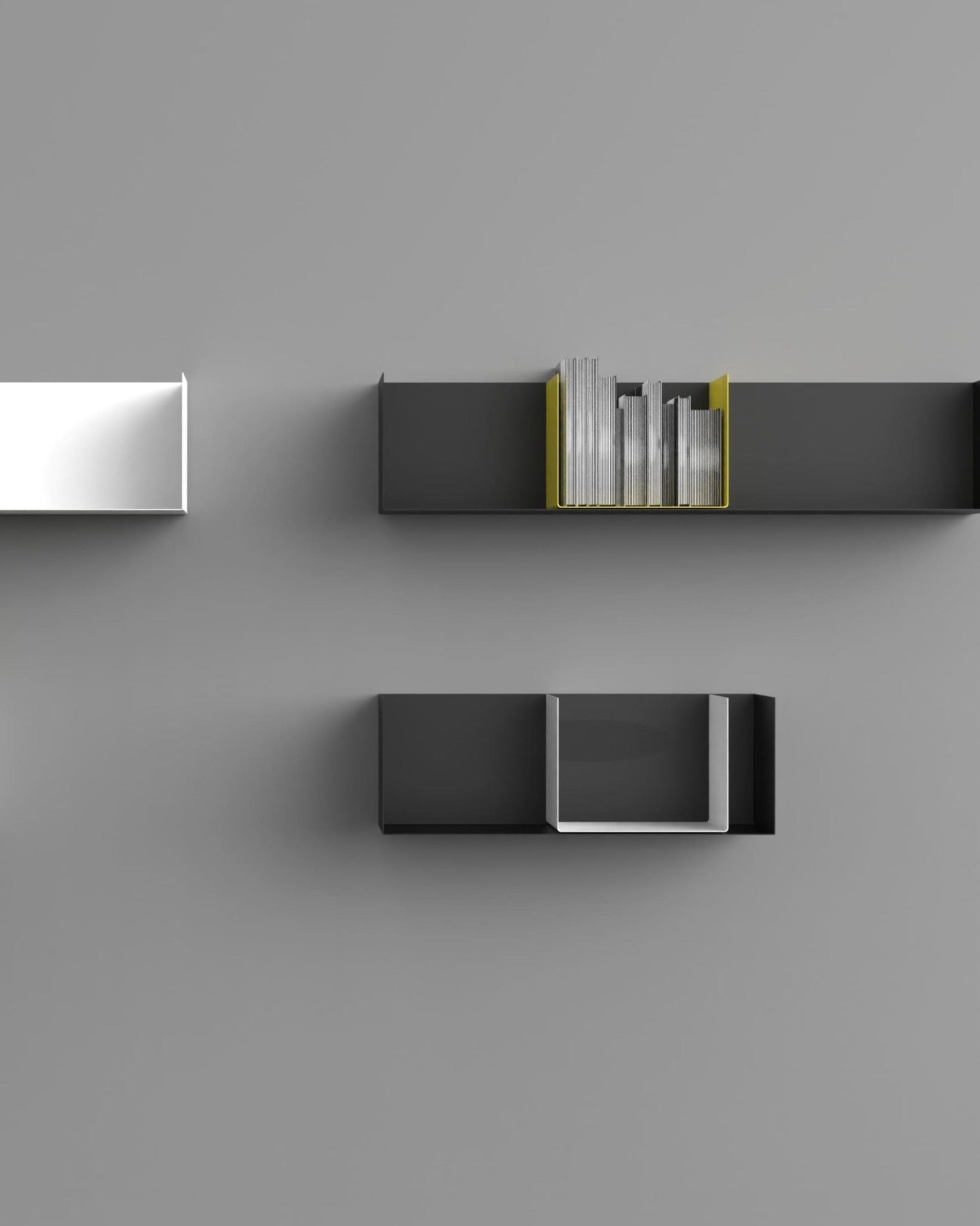 Wandregal I 95 cm I matt weiss - Bücherregale & Bücherschränke HSI - SR95 - White - 00