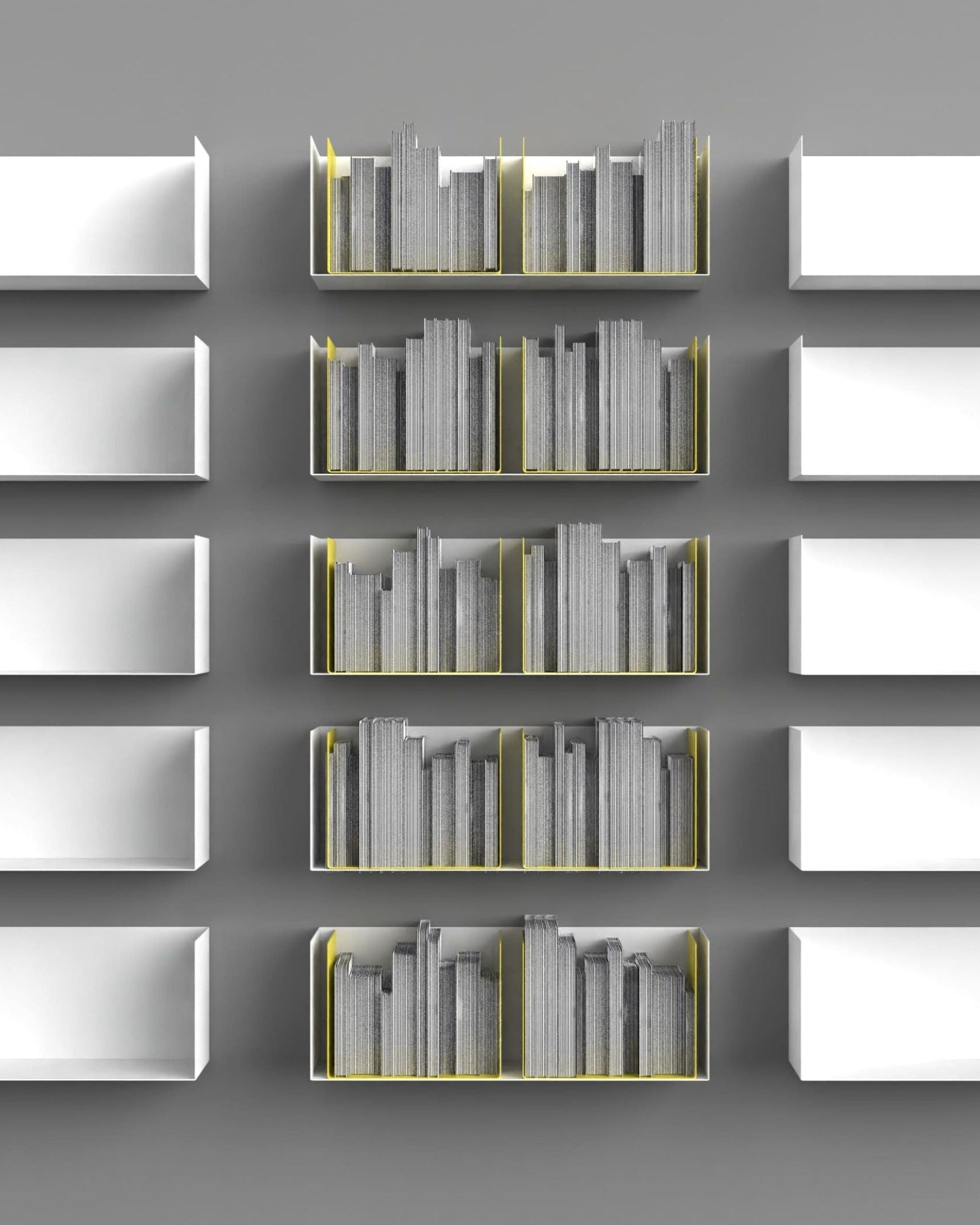 Wandregal I 95 cm I matt weiss - Bücherregale & Bücherschränke HSI - SR95 - White - 00