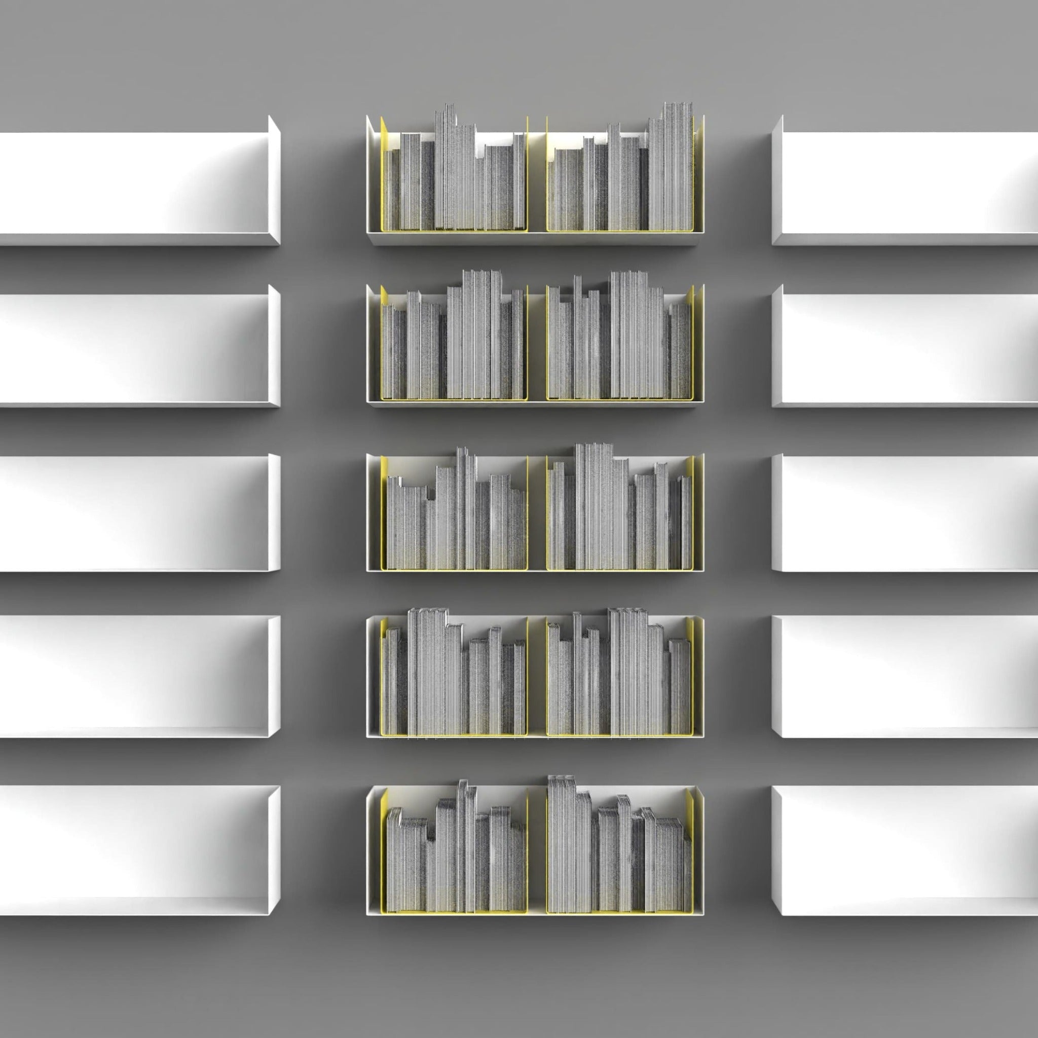 Wandregal I 95 cm I matt weiss - Bücherregale & Bücherschränke HSI - SR95 - White - 00