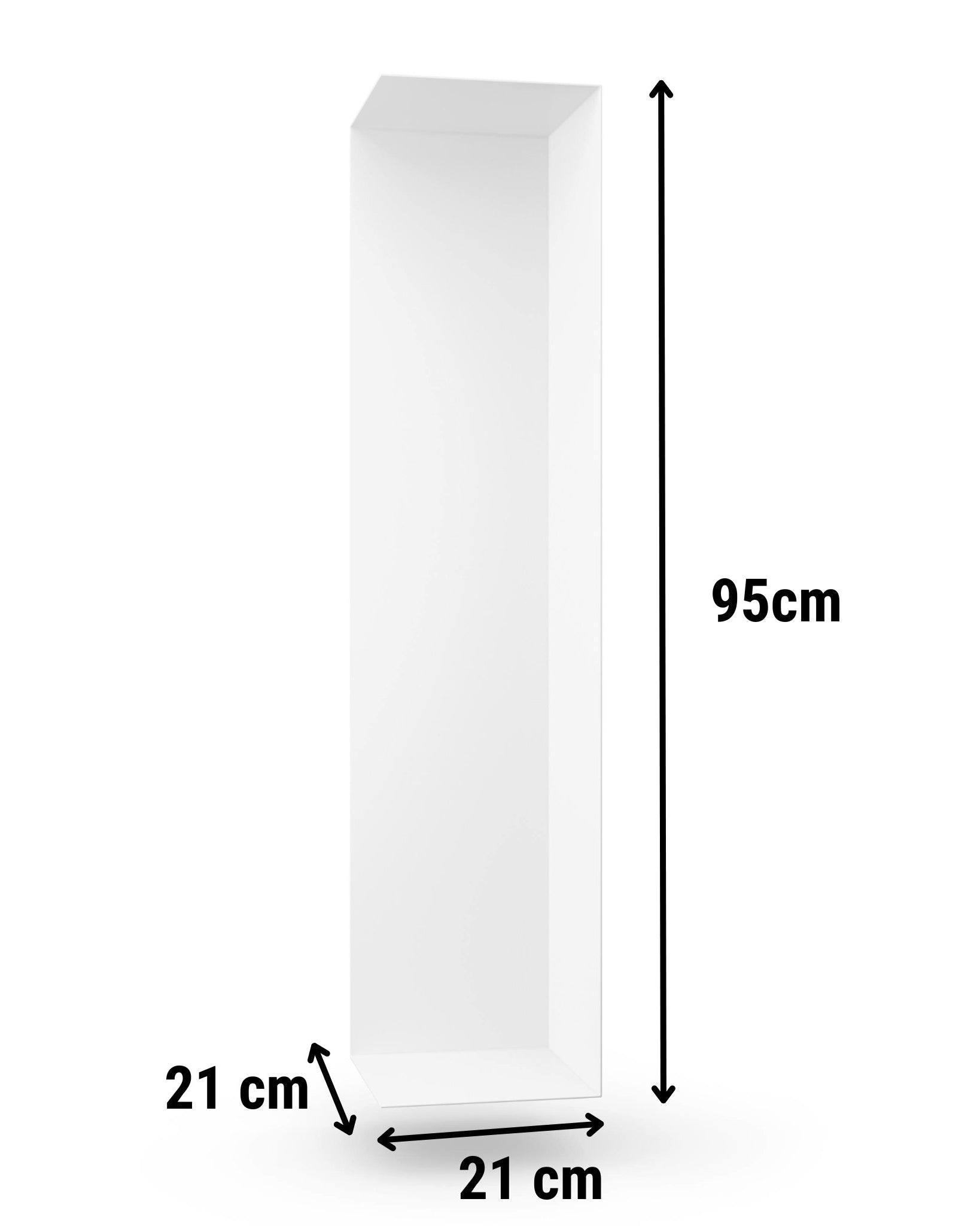 Wandregal I 95 cm | matt weiß I vertikal montiert - Bücherregale & Bücherschränke HSI - SR95 - White - 00