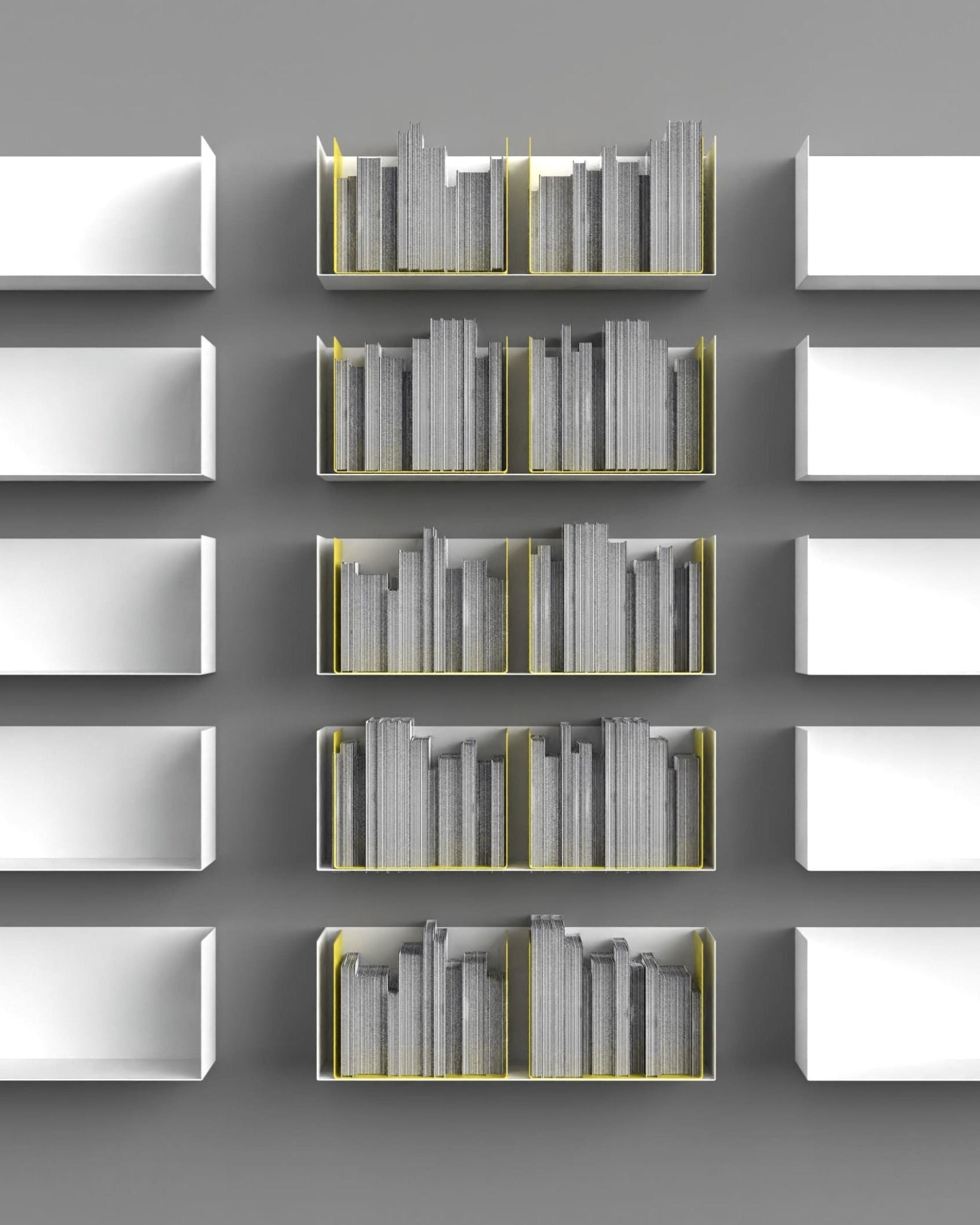 Zwei Wandregale | 60 cm | matt weiss - Bücherregale & Bücherschränke