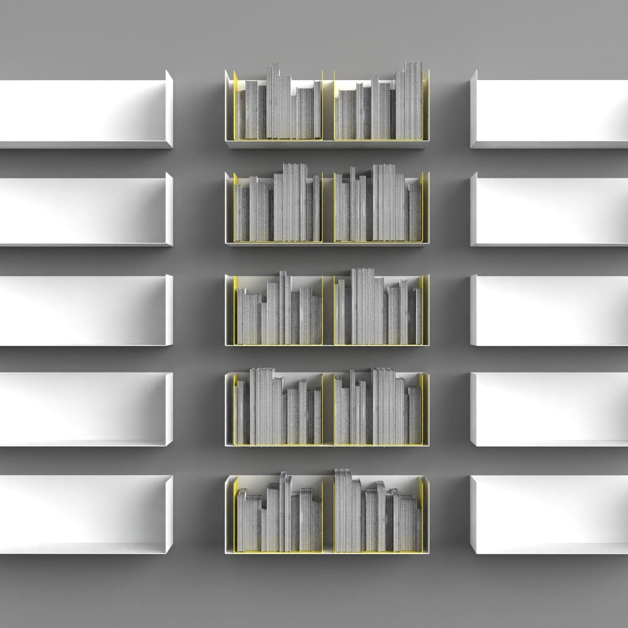 Zwei Wandregale | 60 cm | matt weiss - Bücherregale & Bücherschränke