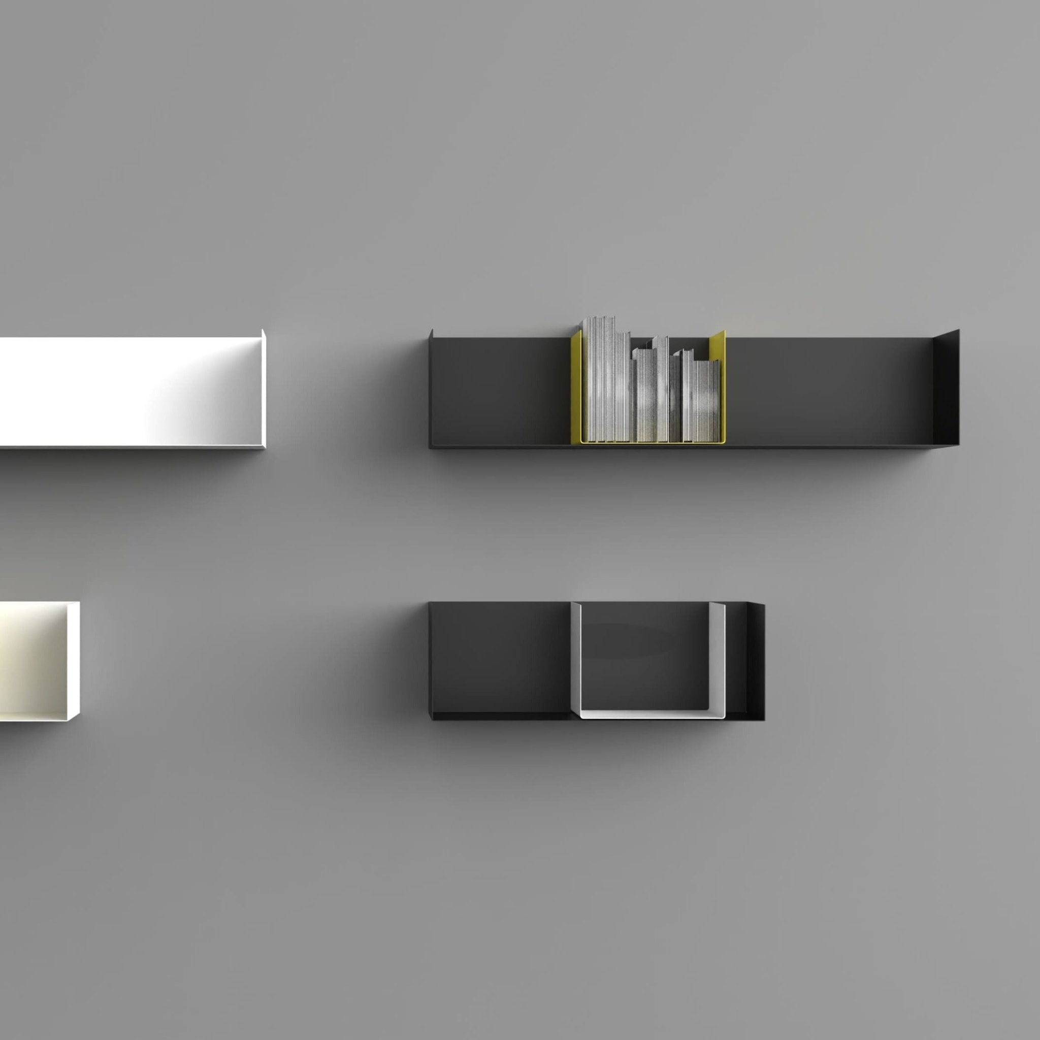 Zwei Wandregale | 60 cm | matt weiss - Bücherregale & Bücherschränke