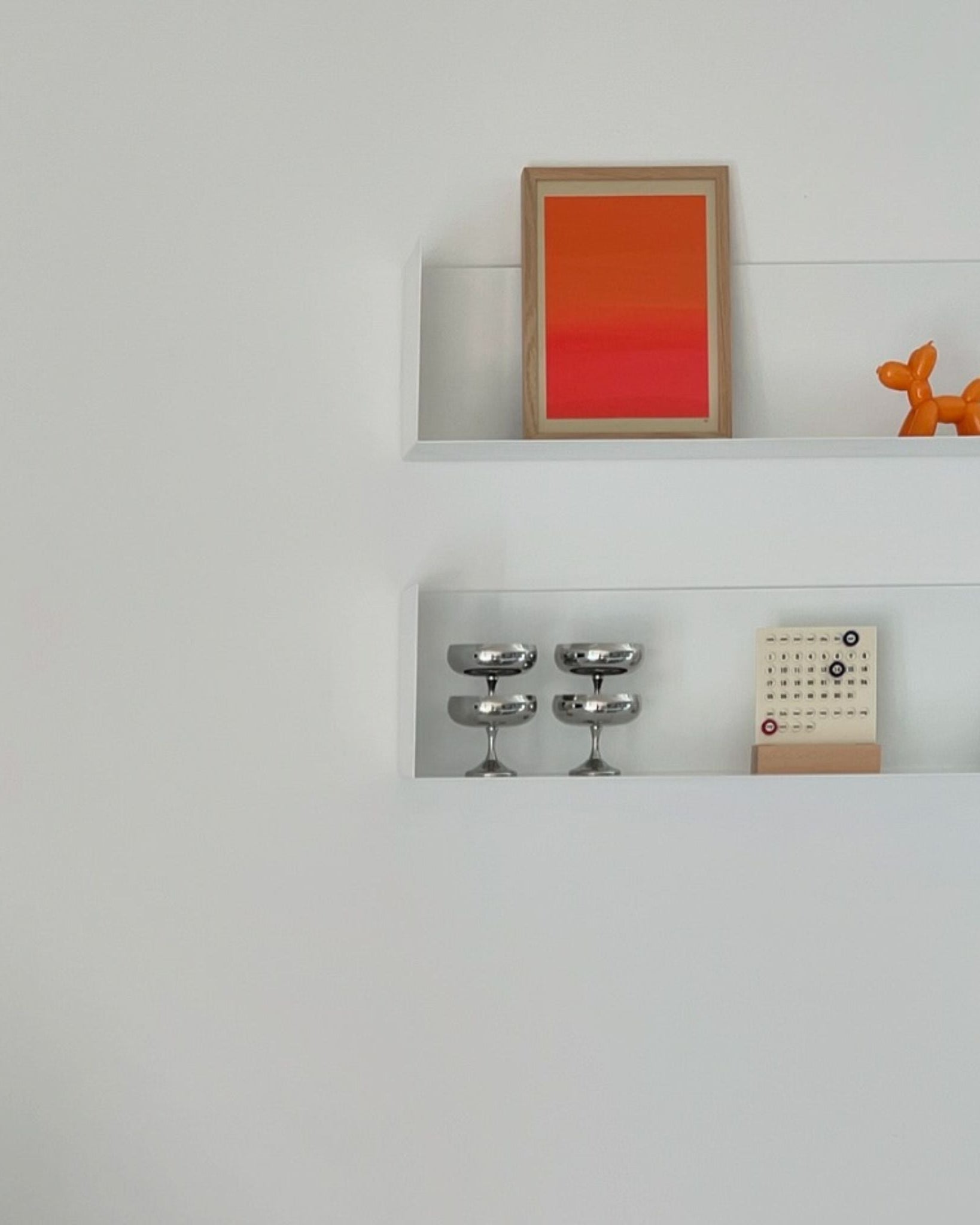 Zwei Wandregale | 60 cm | matt weiss - Bücherregale & Bücherschränke