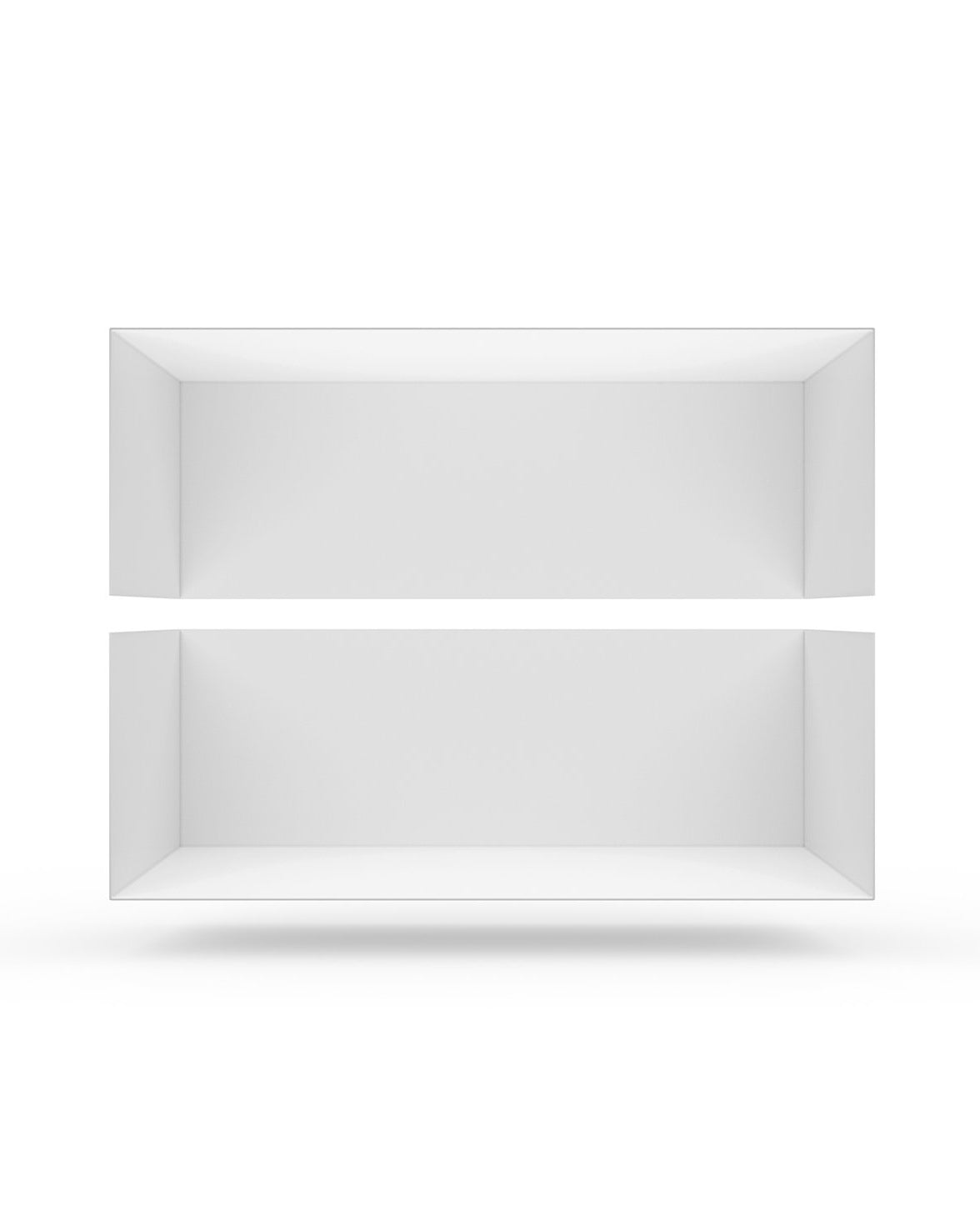 Zwei Wandregale | 60 cm | matt weiss - Bücherregale & Bücherschränke