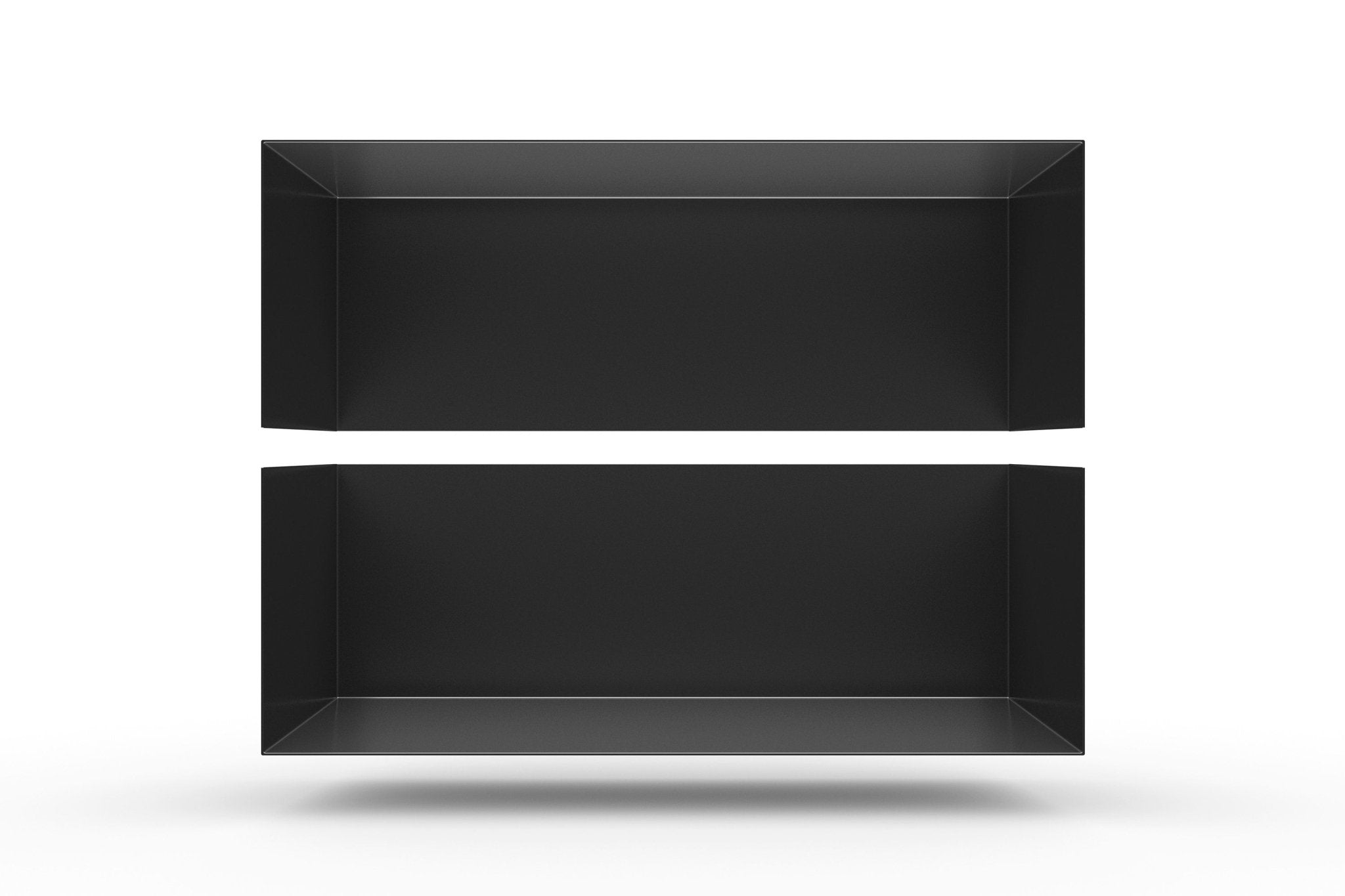 Zwei Wandregale | 95 cm | matt schwarz - Bücherregale & Bücherschränke