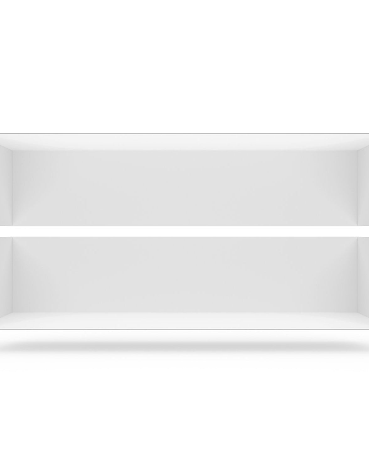 Zwei Wandregale | 95 cm | matt weiss - Regalsysteme