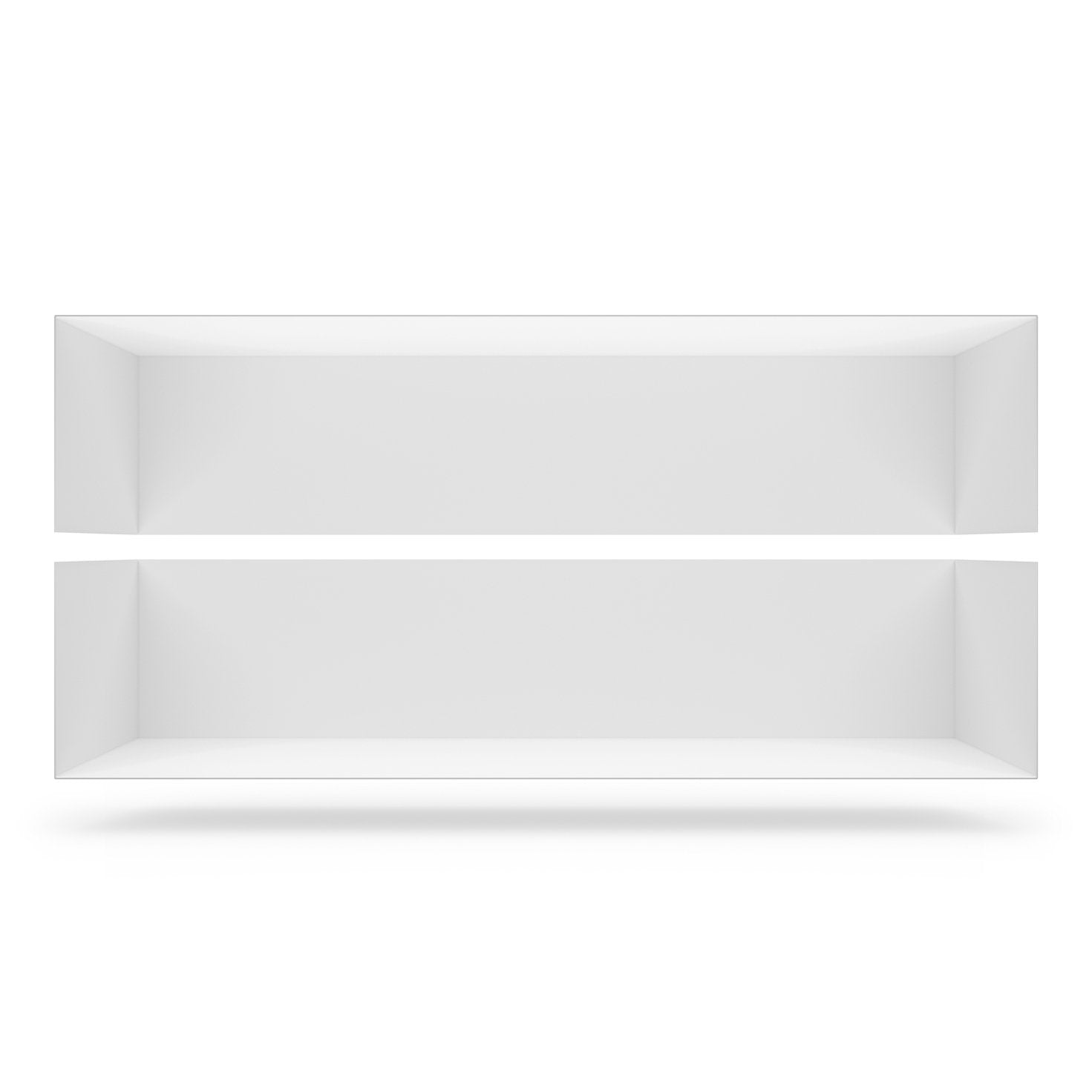 Zwei Wandregale | 95 cm | matt weiss - Regalsysteme