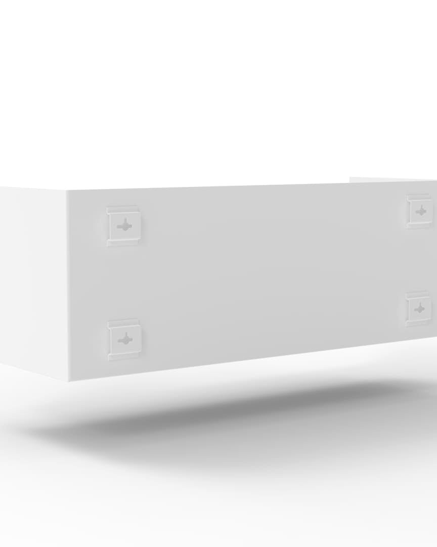 Zwei Wandregale | 95 cm | matt weiss - Regalsysteme