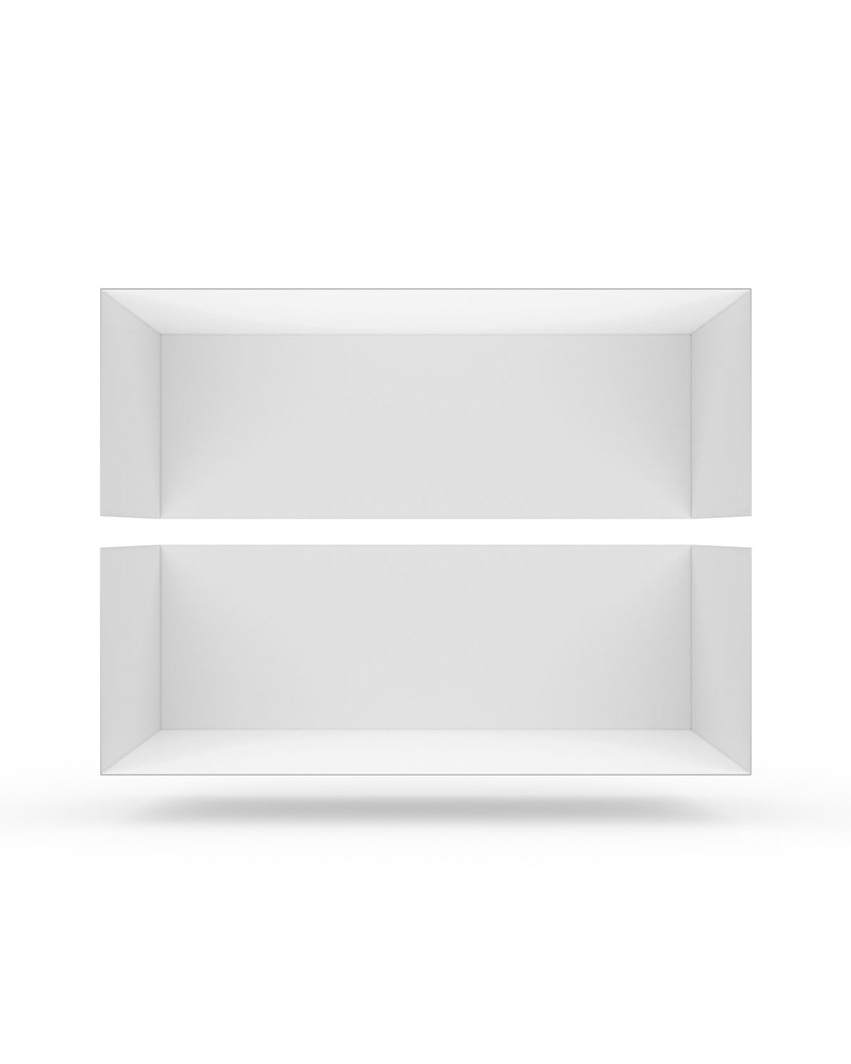 Zwei Wandregale | 95 cm | matt weiss - Regalsysteme