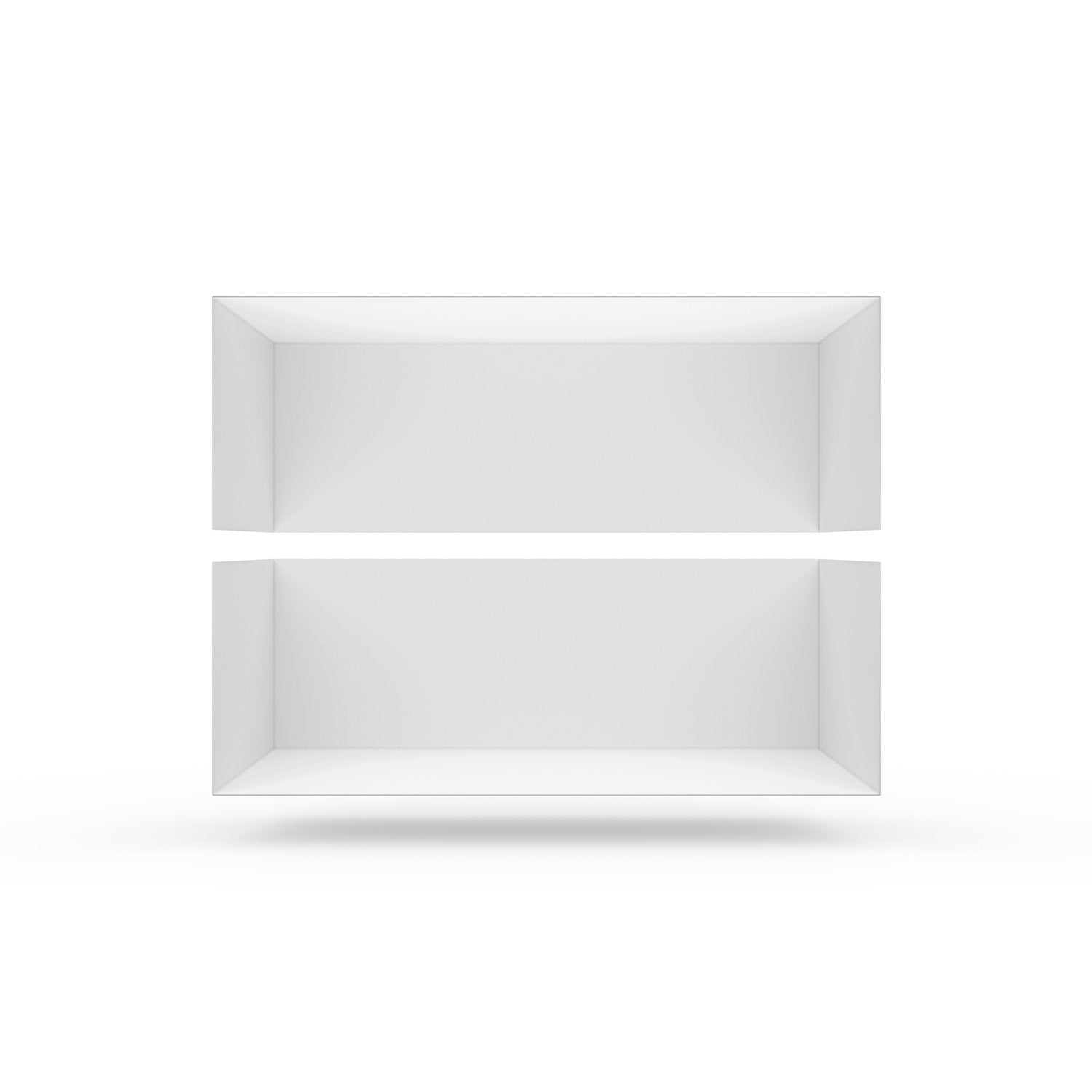 Zwei Wandregale | 95 cm | matt weiss - Regalsysteme