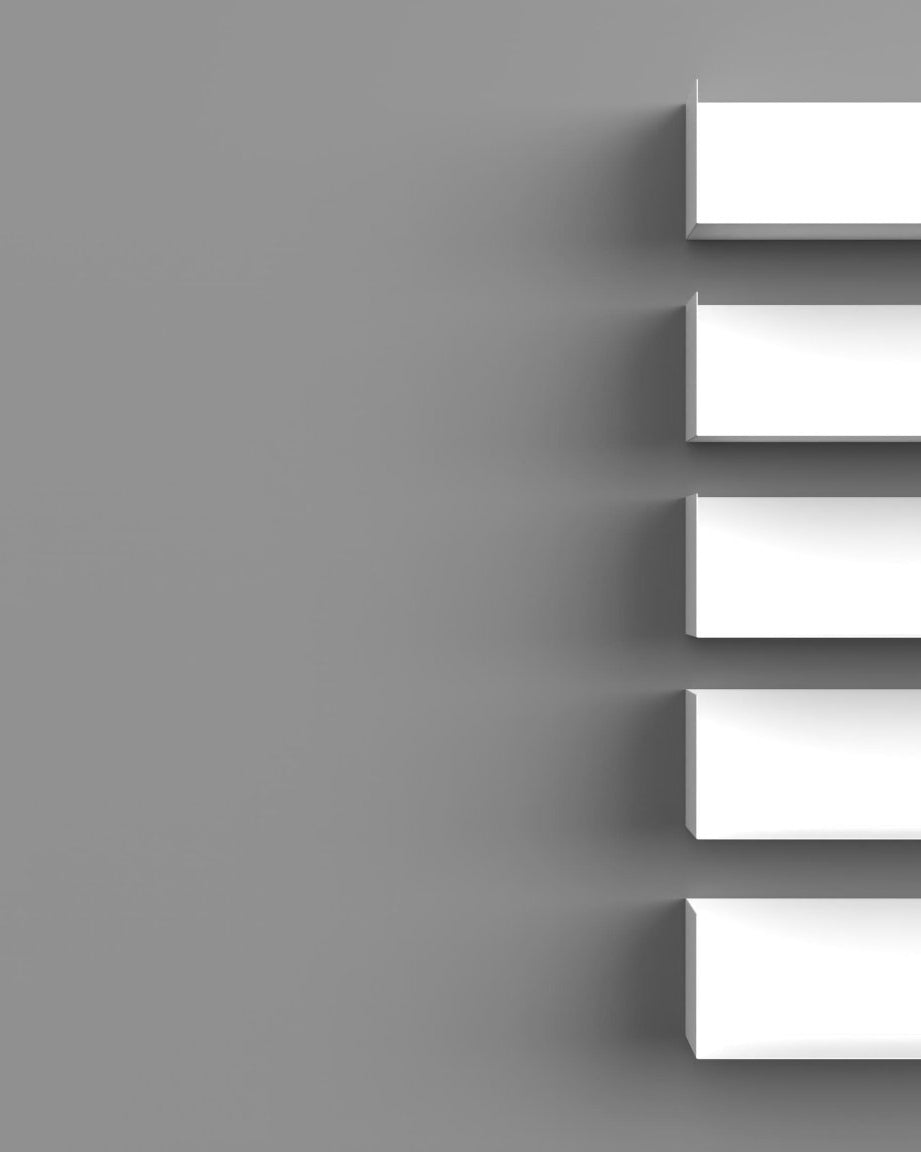 Zwei Wandregale | 95 cm | matt weiss - Regalsysteme