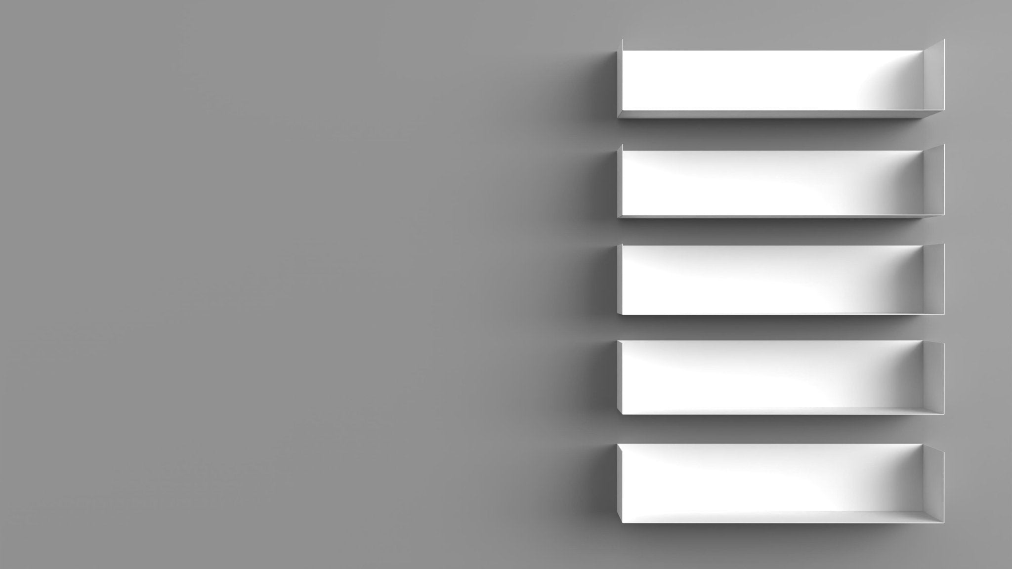 Zwei Wandregale | 95 cm | matt weiss - Regalsysteme