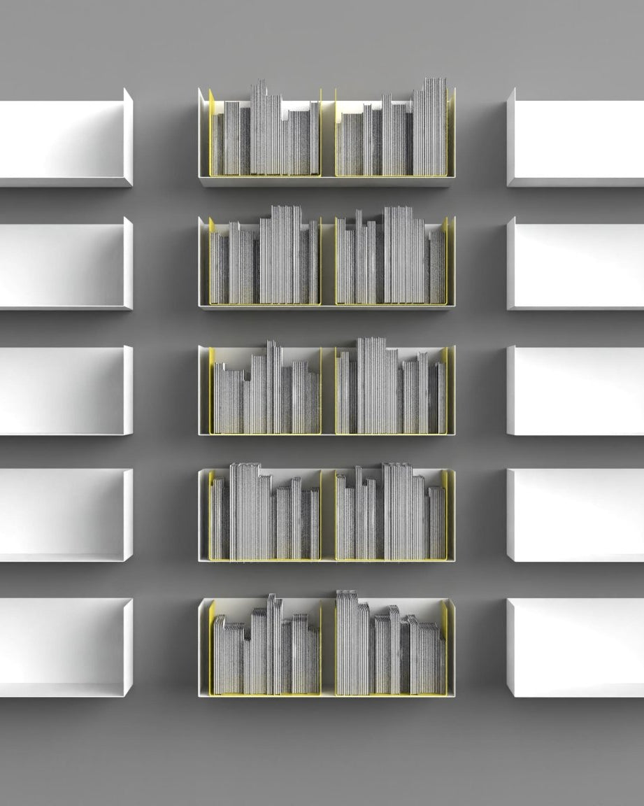 Zwei Wandregale | 95 cm | matt weiss - Regalsysteme