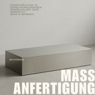 Couchtisch aus gebürstetem Edelstahl in Maßanfertigung von MO INTERIORS
