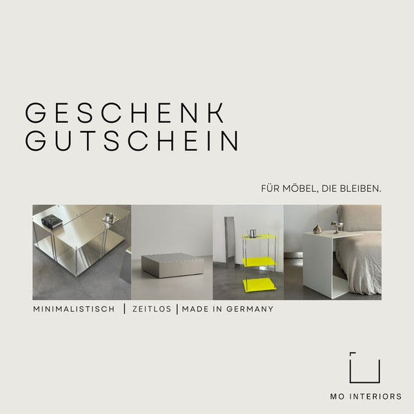 MO INTERIORS Geschenkgutschein – Design verschenken mit Stilgefühl