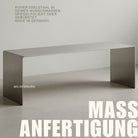 Moderne Sitzbank aus gebürstetem Edelstahl in Maßanfertigung, gebürstete Oberfläche, made in Germany, MO INTERIORS