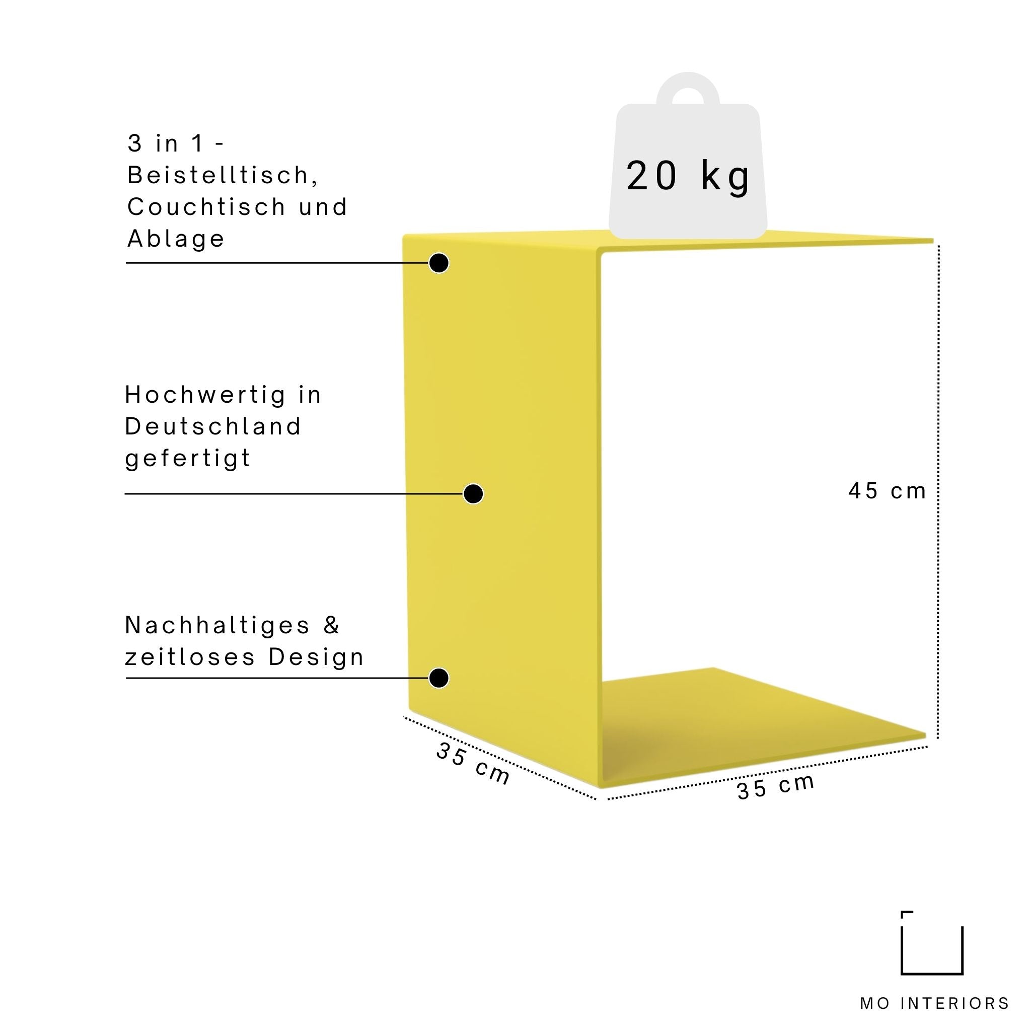 Big C Beistelltisch - Beistelltische HSI - BT45 - gelb