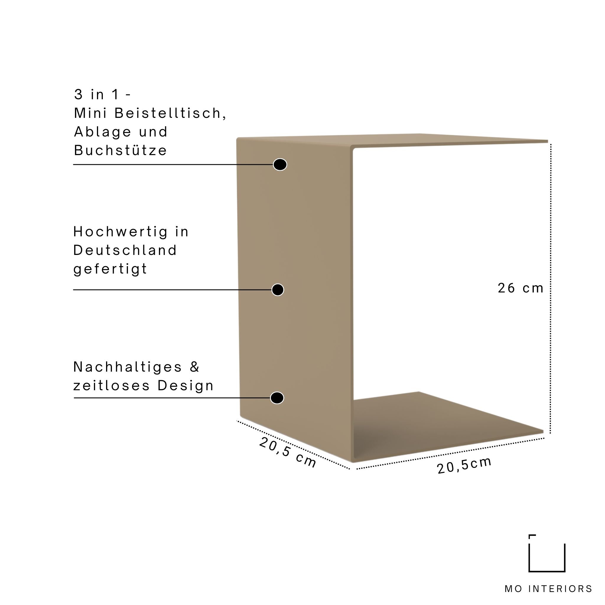 Mini - Podest | Multifunktionaler Beistelltisch Mini C - Beistelltische HSI - MBT - graubeige