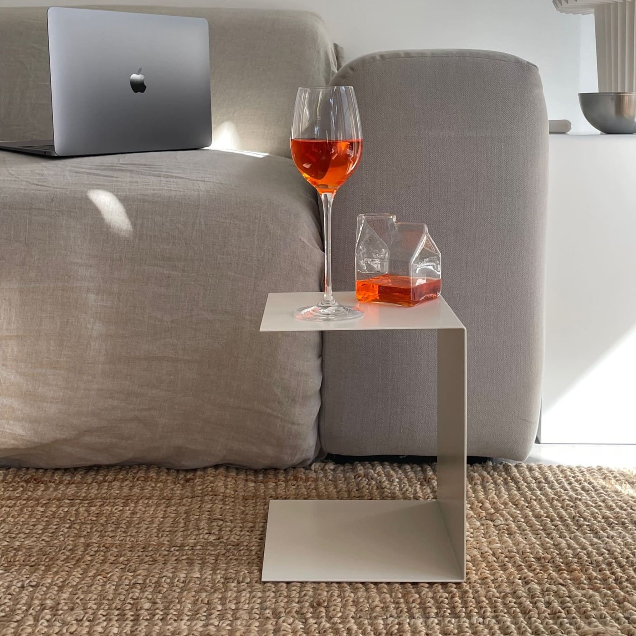 Mini - Podest | Multifunktionaler Beistelltisch Mini C - Beistelltische HSI - MBT - cremeweiß