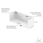Wandregal I 60 cm I matt weiss - Bücherregale & Bücherschränke HSI - SR60 - White - 00