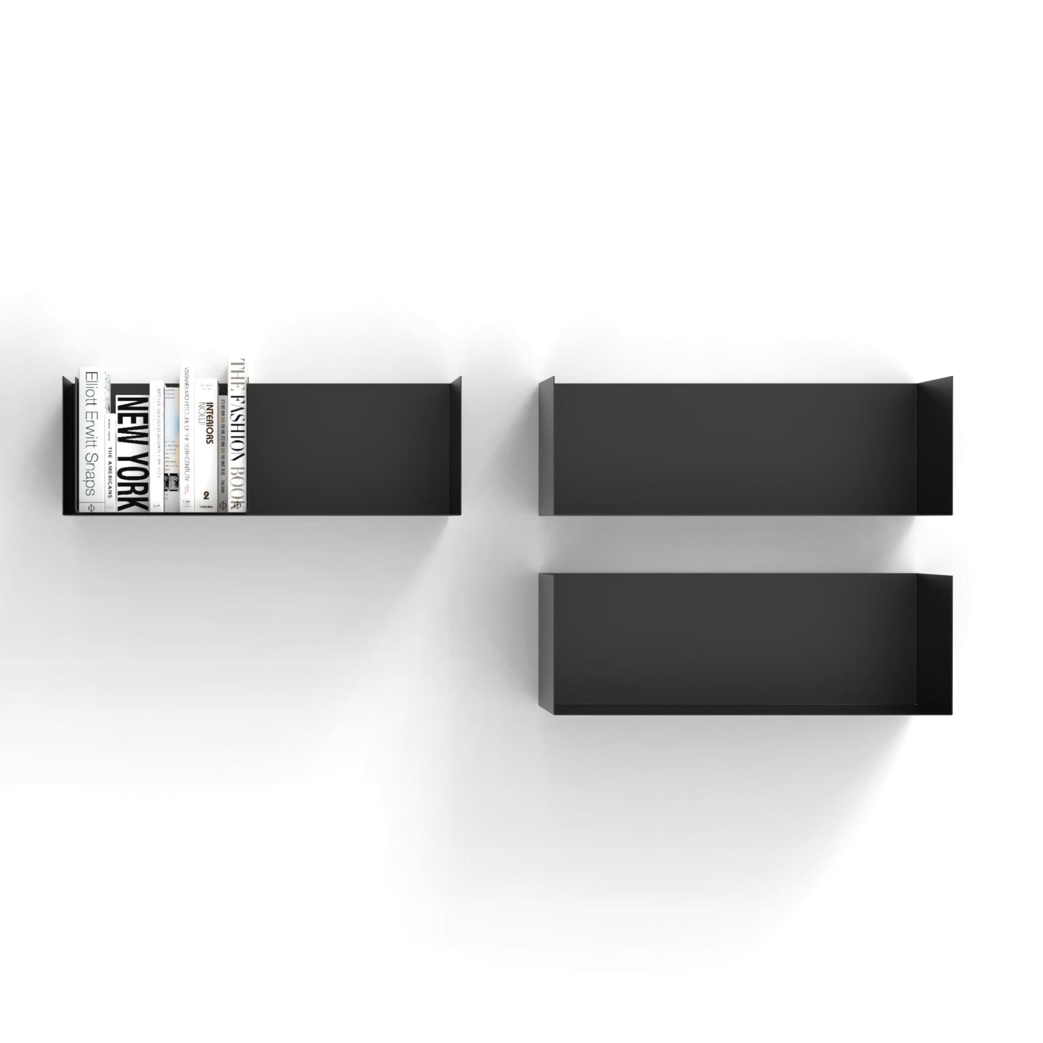 Wandregal I 60 cm | matt schwarz - Bücherregale & Bücherschränke HSI - SR60 - Black - 00