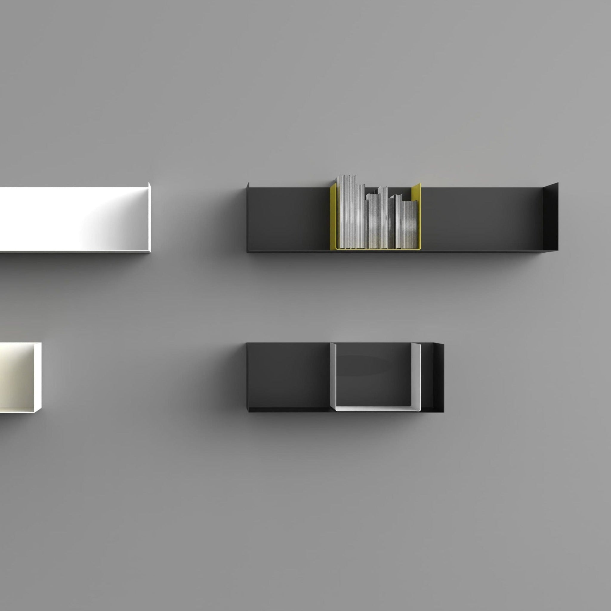 Wandregal I 60 cm | matt schwarz - Bücherregale & Bücherschränke HSI - SR60 - Black - 00