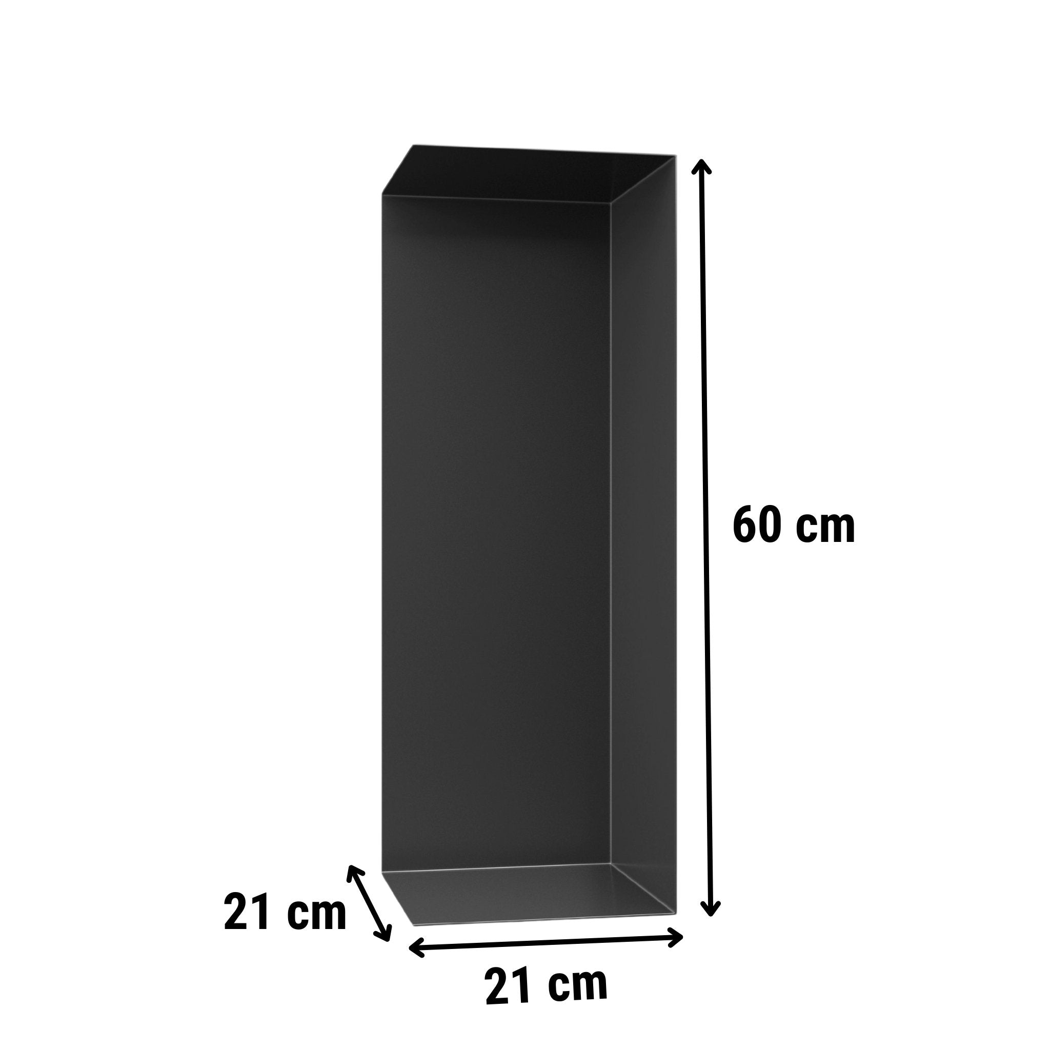 Wandregal I 60 cm | matt schwarz I vertikal montiert - Bücherregale & Bücherschränke HSI - SR60 - Black - 00