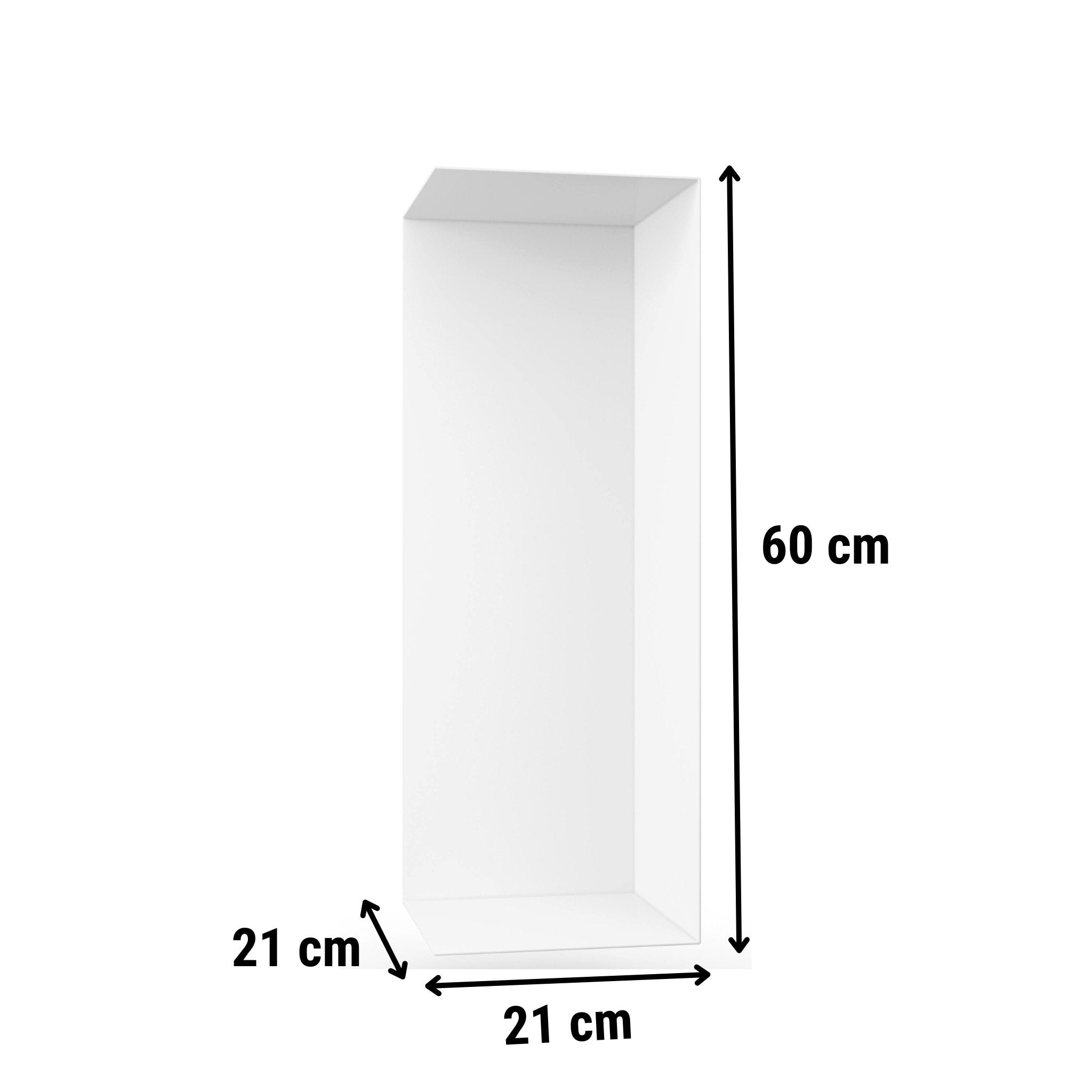 Wandregal I 60 cm | matt weiß I vertikal montiert - Bücherregale & Bücherschränke HSI - SR60 - White - 00