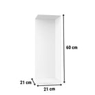 Wandregal I 60 cm | matt weiß I vertikal montiert - Bücherregale & Bücherschränke HSI - SR60 - White - 00