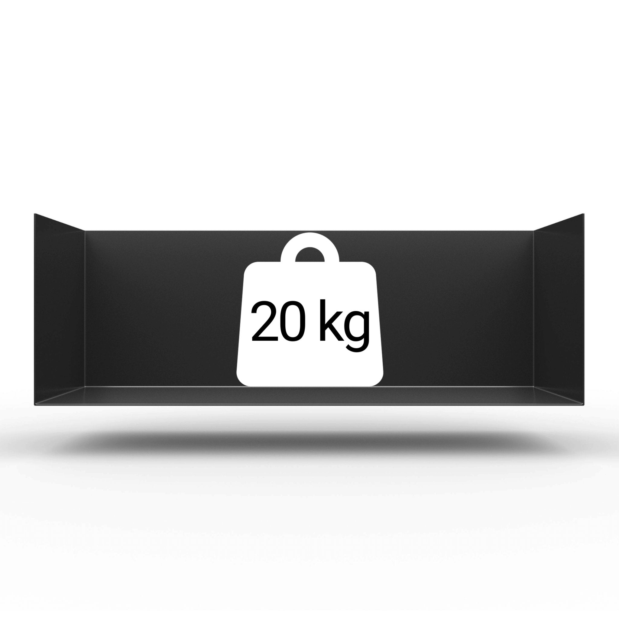 Wandregal I 95 cm I matt schwarz - Bücherregale & Bücherschränke HSI - SR95 - Black - 00