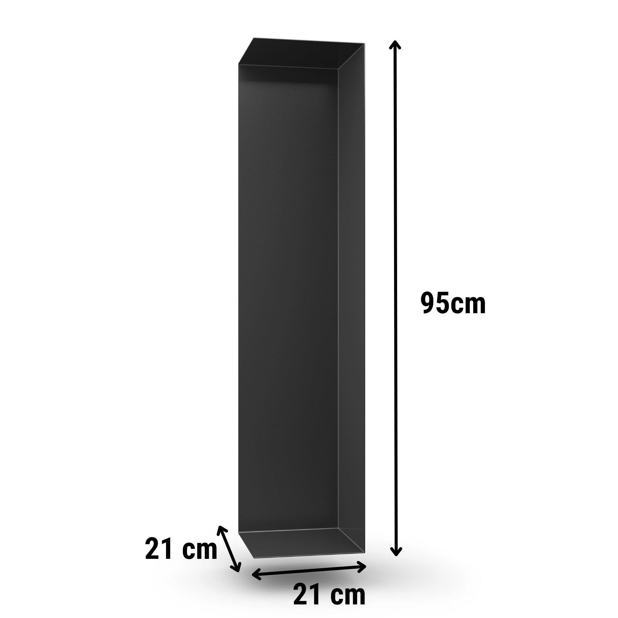 Wandregal I 95 cm | matt schwarz I vertikal montiert - Bücherregale & Bücherschränke HSI - SR95 - Black - 00