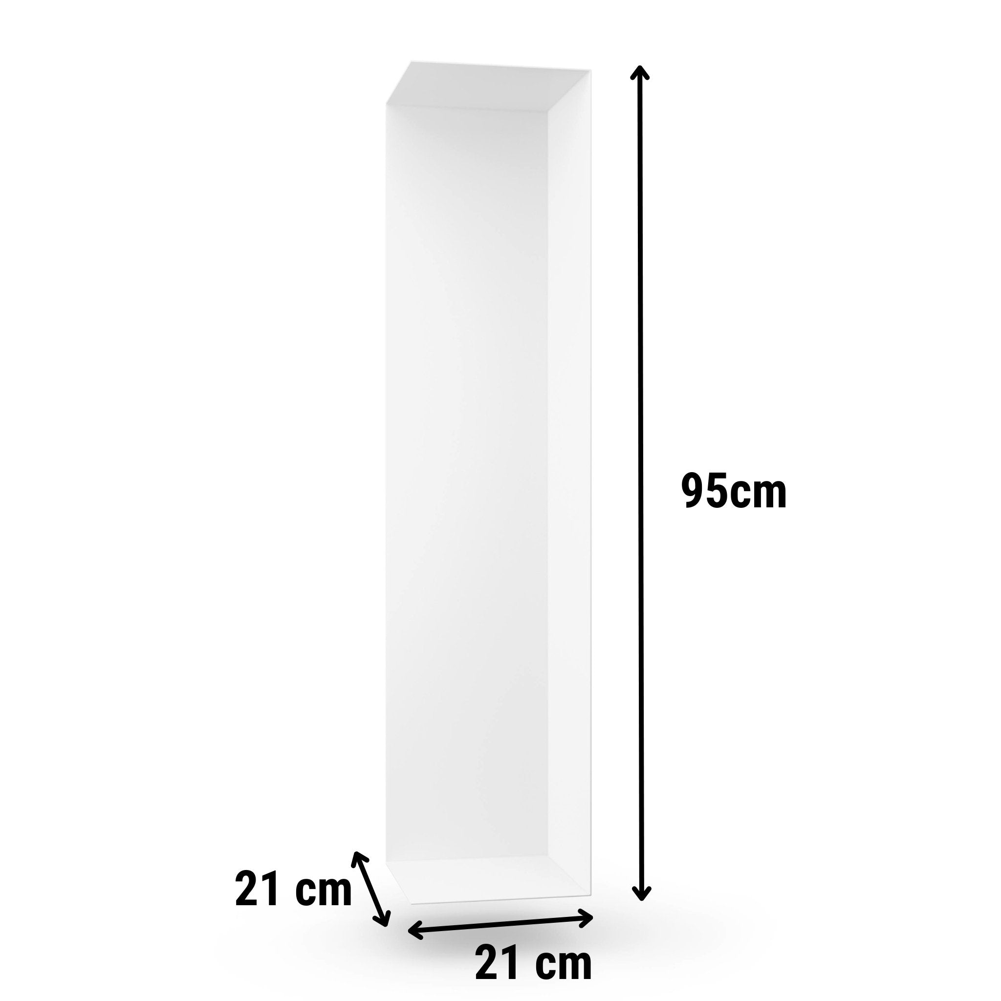 Wandregal I 95 cm | matt weiß I vertikal montiert - Bücherregale & Bücherschränke HSI - SR95 - White - 00